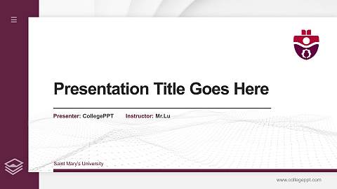 Saint Mary’s University Thesis Proposal/Graduation Defense PPT Template