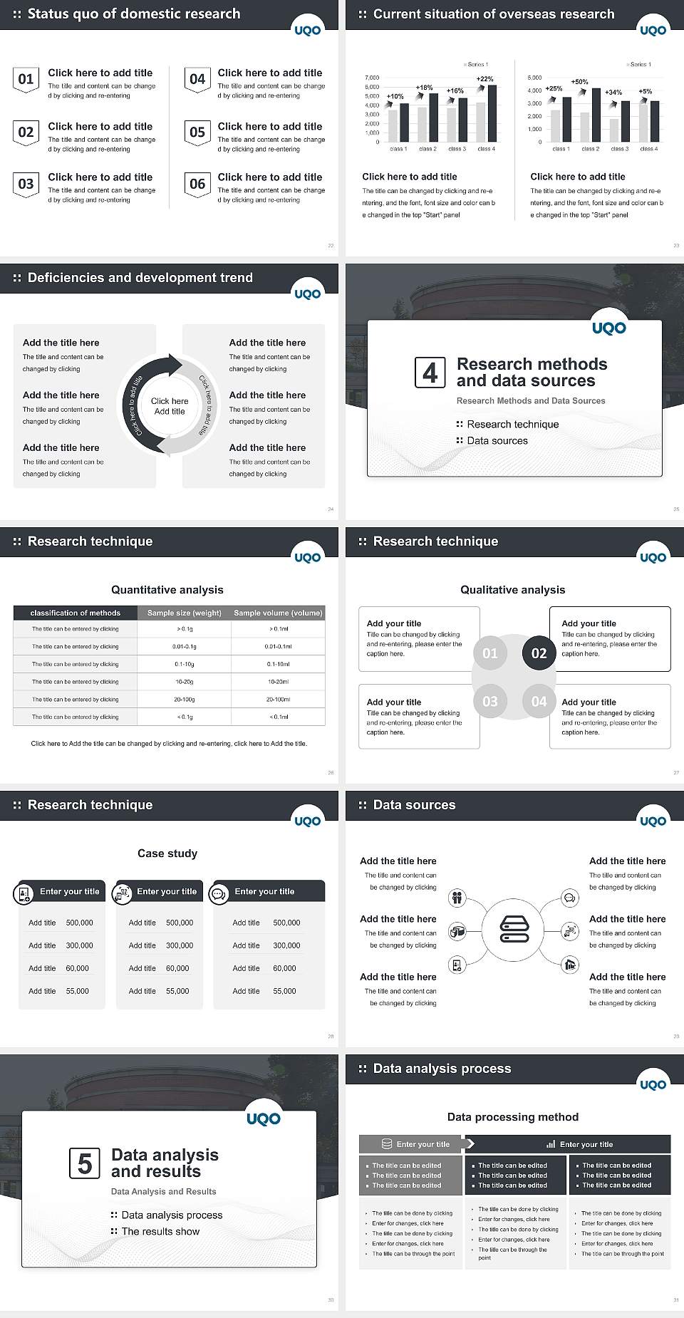 University of Quebec in Outaouais Graduation Thesis Defense PPT Template4:3 ratio PPT effect preview image4