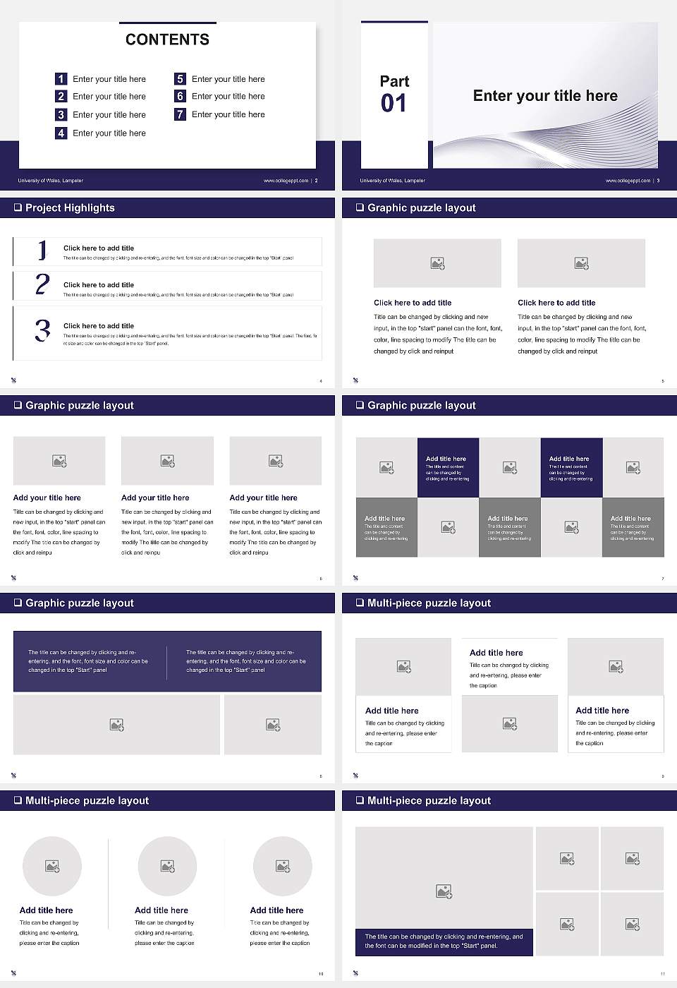 University of Wales, Lampeter General Purpose PPT Template16:9 ratio PPT effect preview image2