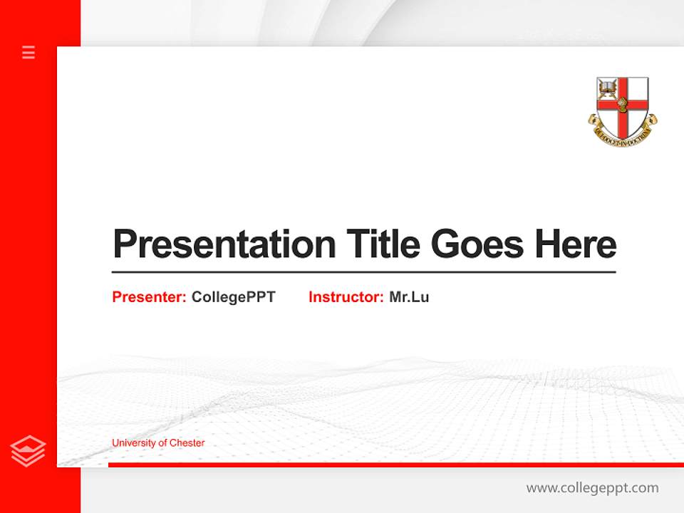 University of Chester Thesis Proposal/Graduation Defense PPT Template4:3 ratio PPT effect preview image5