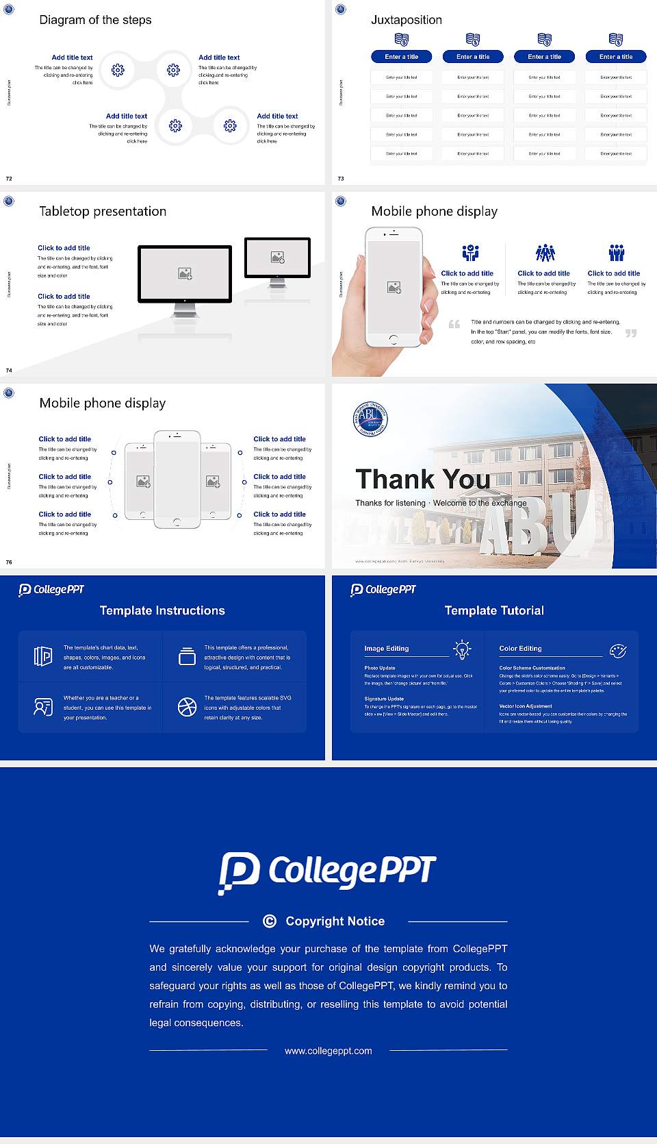 Aichi Bunkyo University Competition/Entrepreneurship Contest PPT Template16:9 ratio PPT effect preview image9