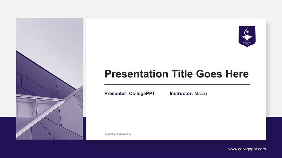 Tyndale University General Purpose PPT Template16:9 ratio PPT effect preview image