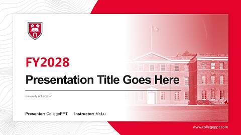 University of Leicester Academic Presentation/Research Findings Report PPT Template