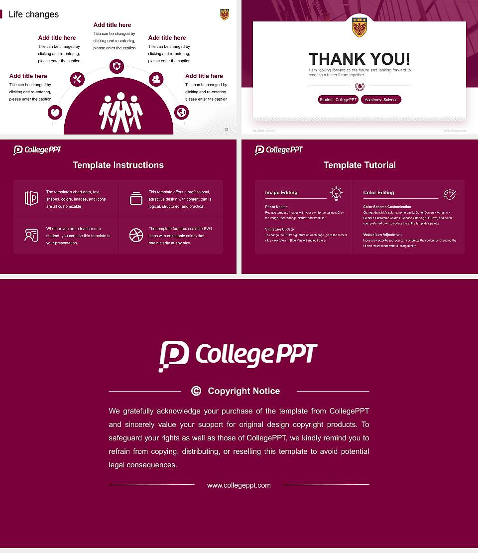 McMaster University National Scholarship Defense PPT Template16:9 ratio PPT effect preview image4