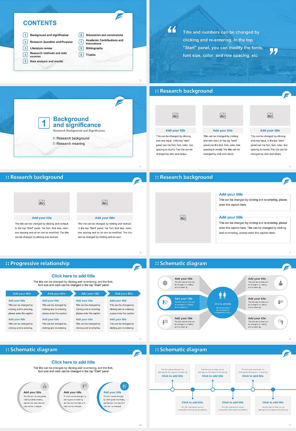 Fukushima College Graduation Thesis Defense PPT Template16:9 ratio PPT effect preview image2