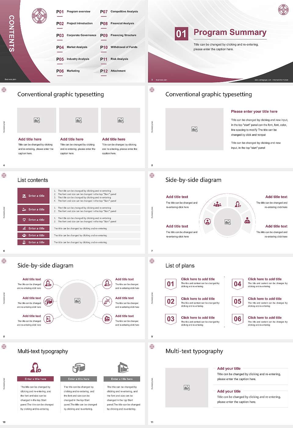 Baiko Gakuin University Competition/Entrepreneurship Contest PPT Template16:9 ratio PPT effect preview image2
