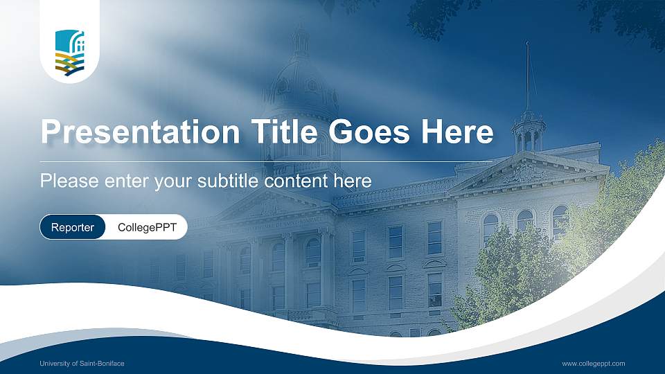 University of Saint-Boniface Lecture Sharing and Networking Event PPT Template16:9 ratio PPT effect preview image