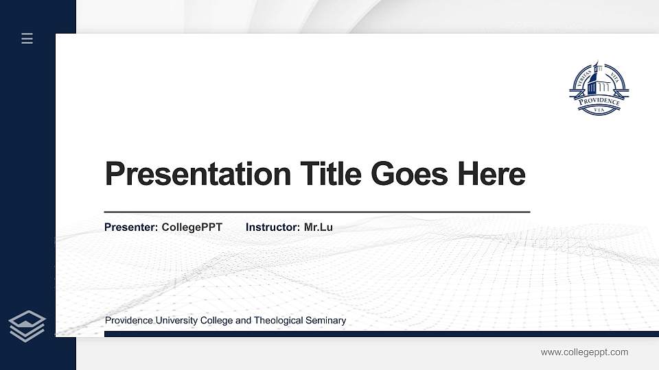 Providence University College and Theological Seminary Thesis Proposal/Graduation Defense PPT Template16:9 ratio PPT effect preview image