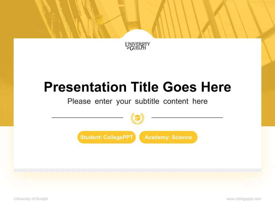 University of Guelph National Scholarship Defense PPT Template4:3 ratio PPT effect preview image4