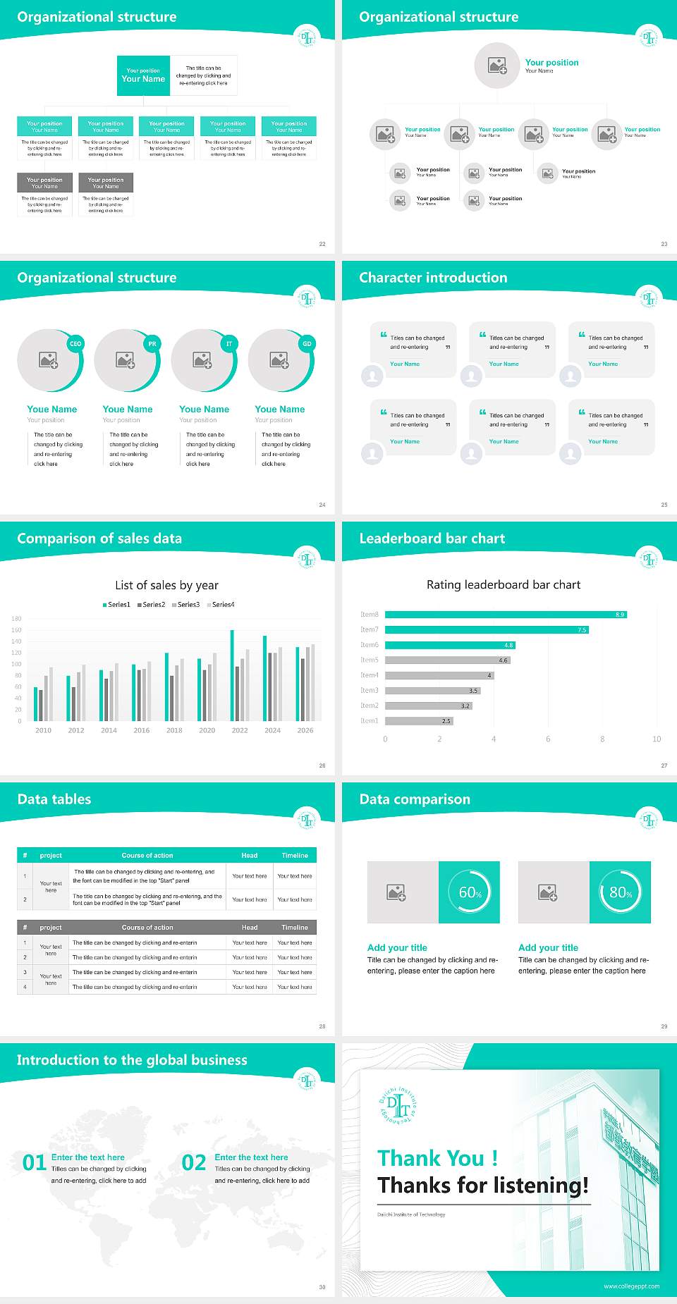 Daiichi Institute of Technology Academic Presentation/Research Findings Report PPT Template4:3 ratio PPT effect preview image4