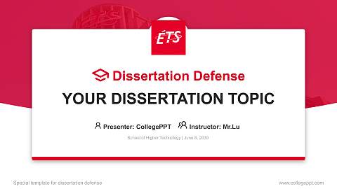 School of Higher Technology Graduation Thesis Defense PPT Template