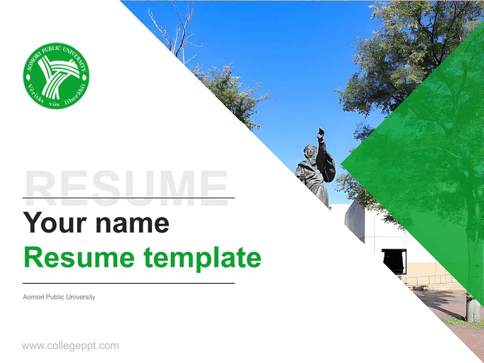 Aomori Public University Resume PPT Template4:3 ratio PPT effect preview image5