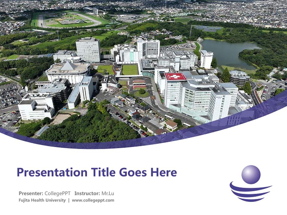 Fujita Health University Course/Courseware Creation PPT Template4:3 ratio PPT effect preview image5