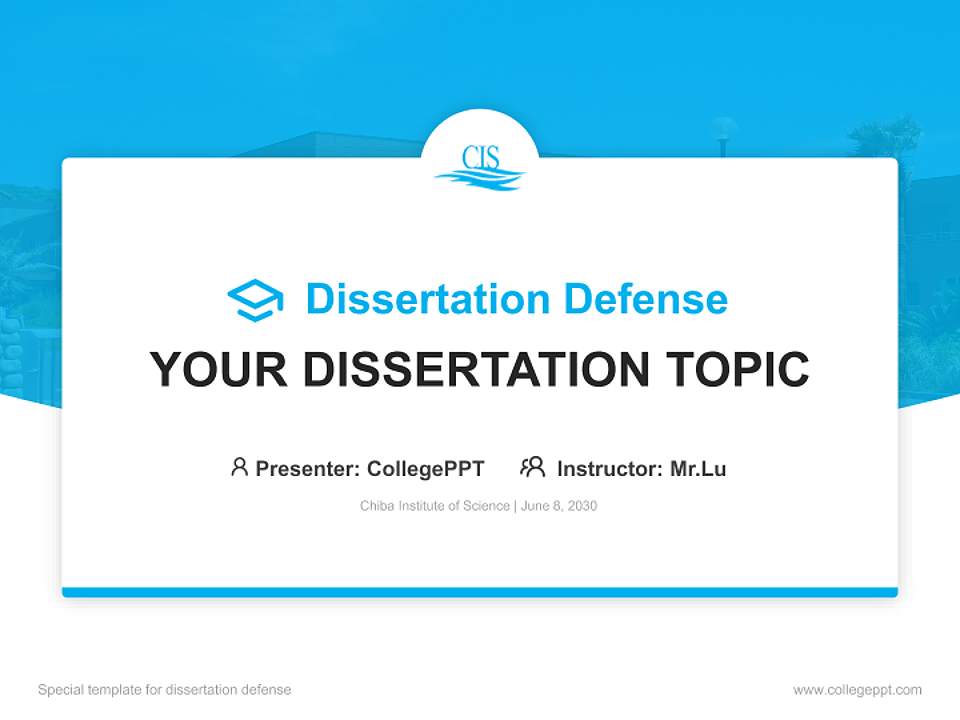 Chiba Institute of Science Graduation Thesis Defense PPT Template4:3 ratio PPT effect preview image7