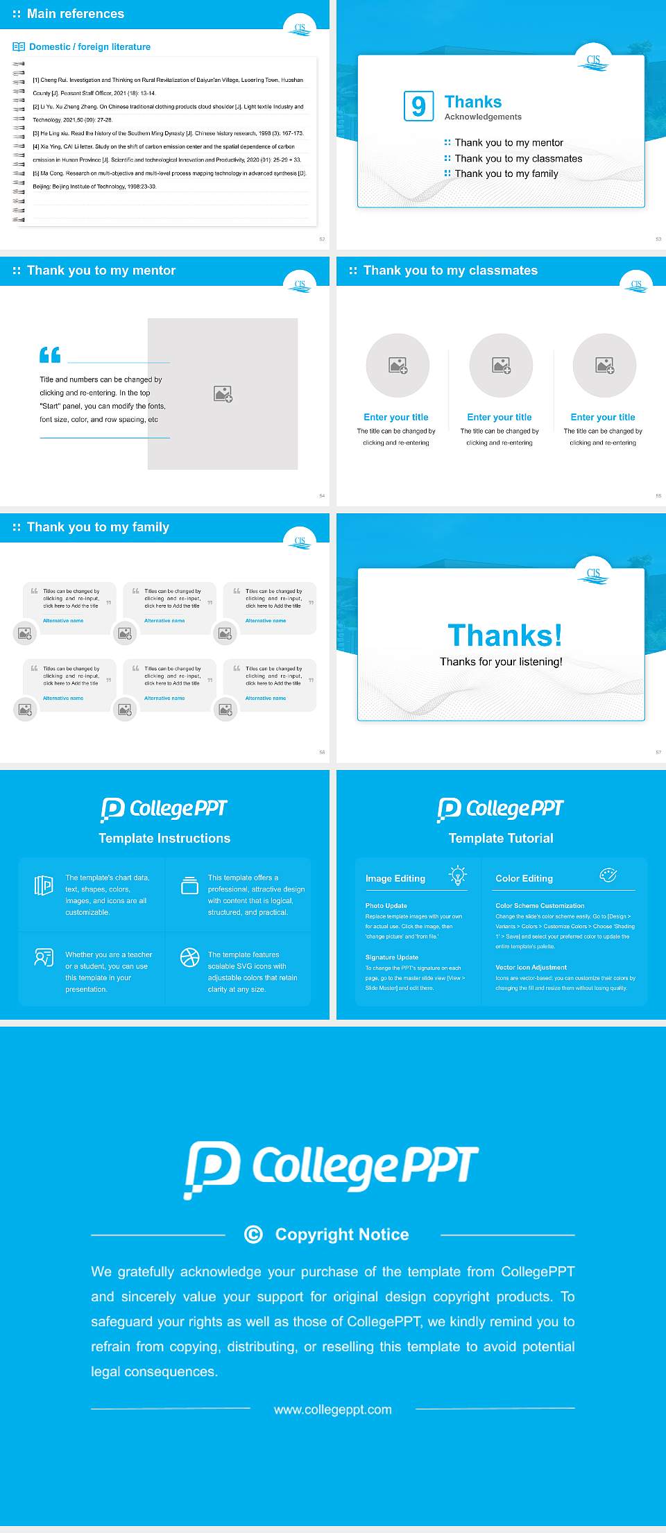 Chiba Institute of Science Graduation Thesis Defense PPT Template4:3 ratio PPT effect preview image7