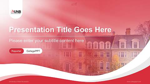 University of New Brunswick Lecture Sharing and Networking Event PPT Template