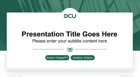 Den-en Chofu University National Scholarship Defense PPT Template