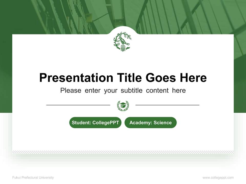 Fukui Prefectural University National Scholarship Defense PPT Template4:3 ratio PPT effect preview image4