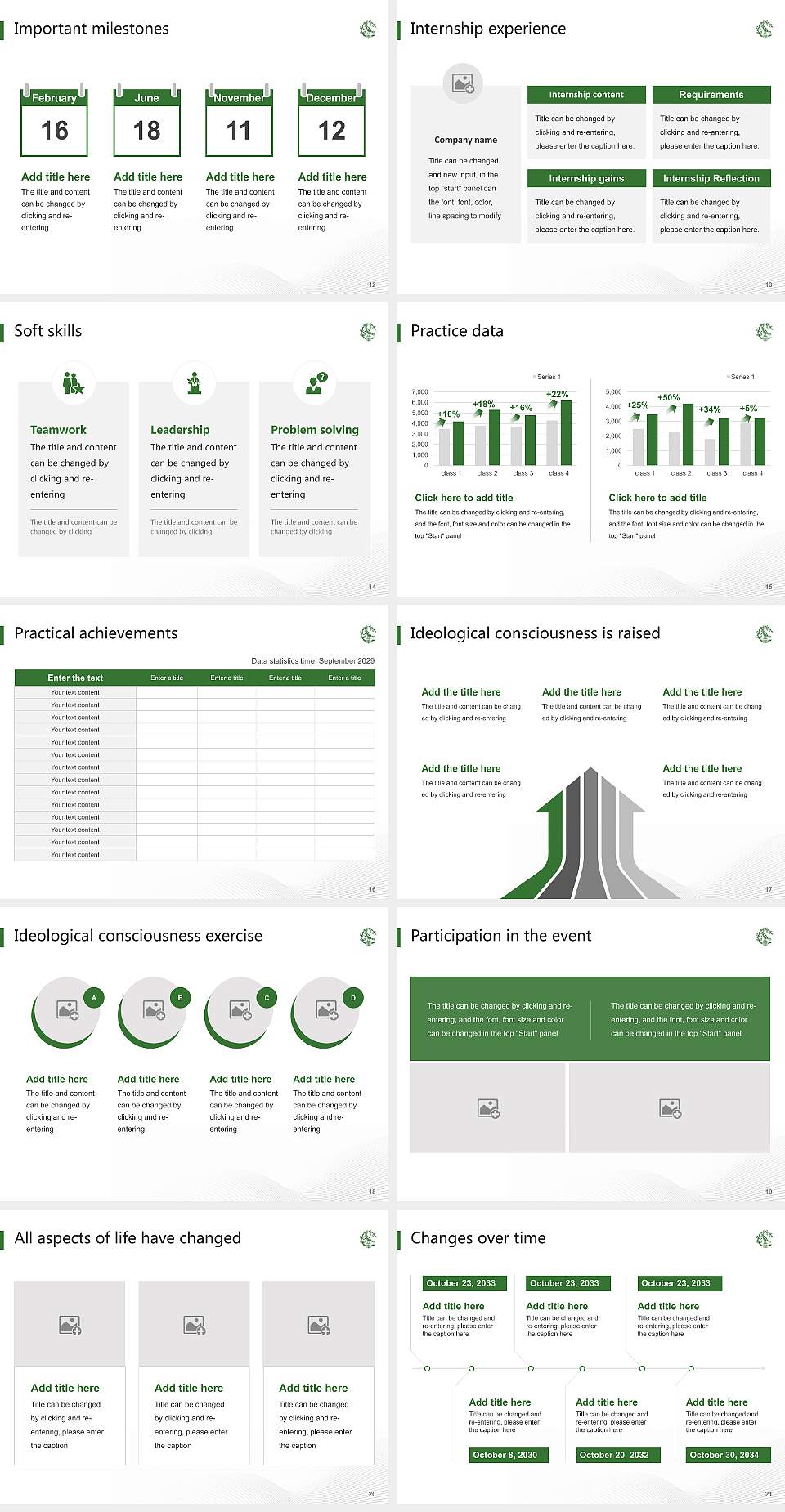 Fukui Prefectural University National Scholarship Defense PPT Template4:3 ratio PPT effect preview image3