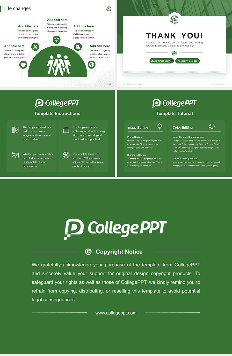 Fukui Prefectural University National Scholarship Defense PPT Template4:3 ratio PPT effect preview image4