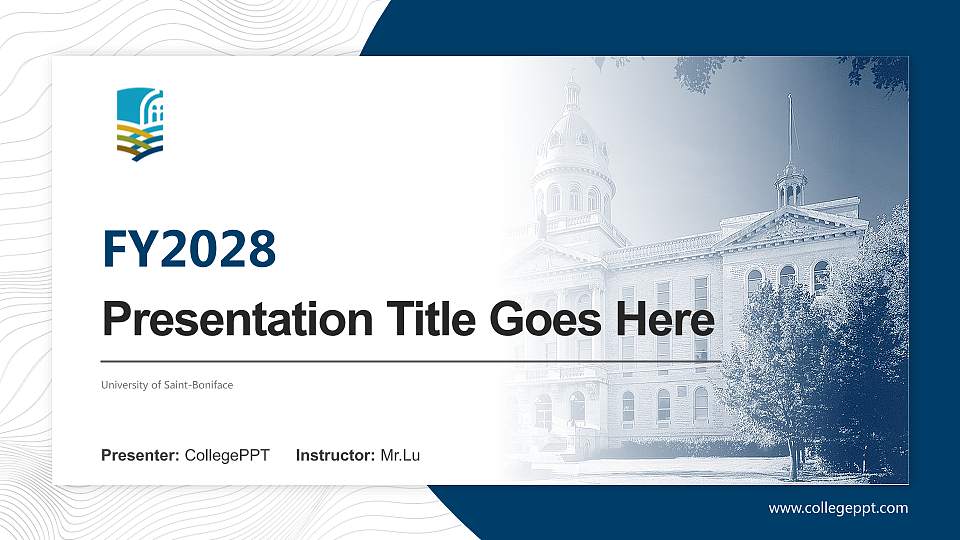 University of Saint-Boniface Academic Presentation/Research Findings Report PPT Template16:9 ratio PPT effect preview image