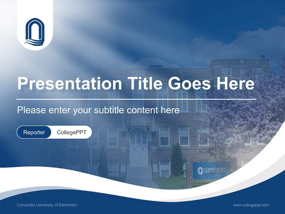 Concordia University of Edmonton Lecture Sharing and Networking Event PPT Template4:3 ratio PPT effect preview image4