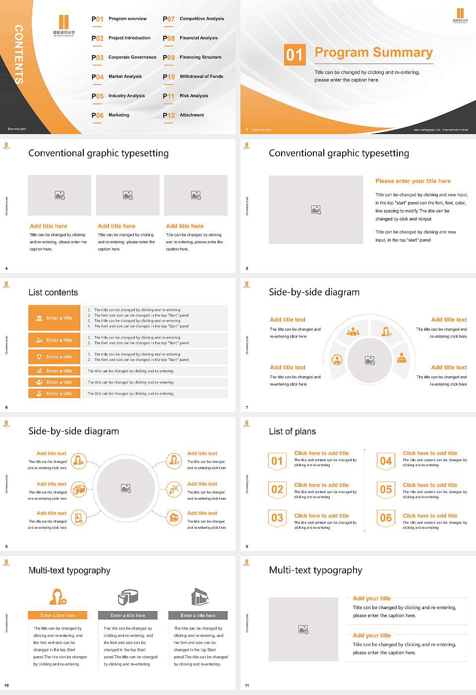 Aichi Toho University Competition/Entrepreneurship Contest PPT Template16:9 ratio PPT effect preview image2
