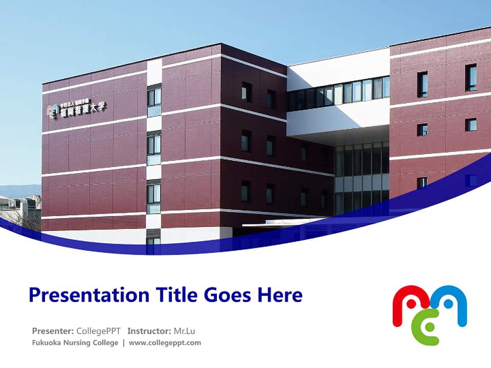 Fukuoka Nursing College Course/Courseware Creation PPT Template4:3 ratio PPT effect preview image5