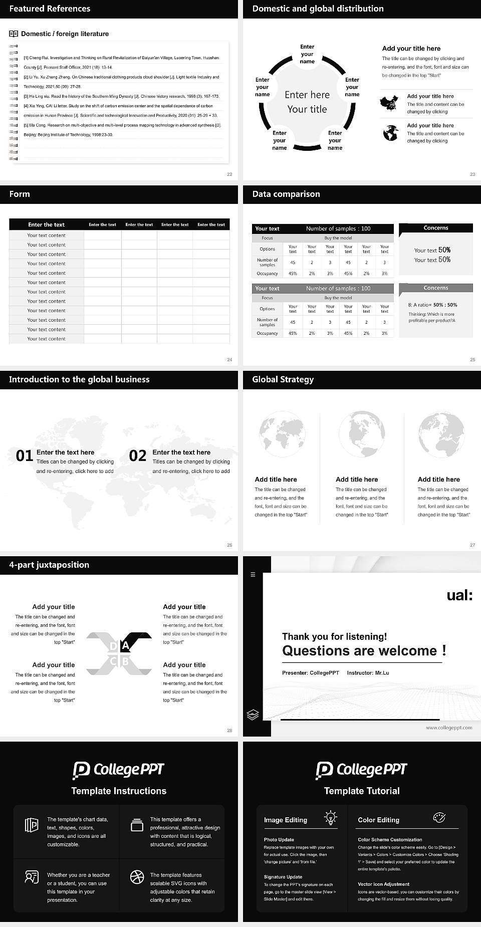 University of the Arts London Thesis Proposal/Graduation Defense PPT Template4:3 ratio PPT effect preview image4