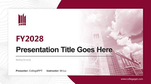 MacEwan University Academic Presentation/Research Findings Report PPT Template