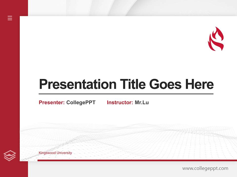 Kingswood University Thesis Proposal/Graduation Defense PPT Template4:3 ratio PPT effect preview image5