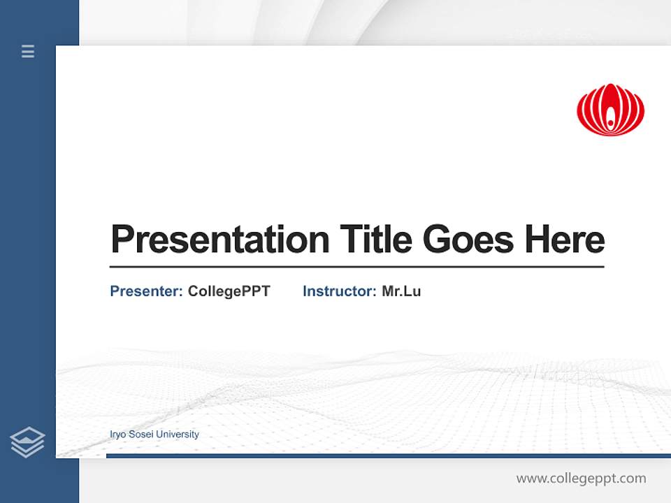 Iryo Sosei University Thesis Proposal/Graduation Defense PPT Template4:3 ratio PPT effect preview image5