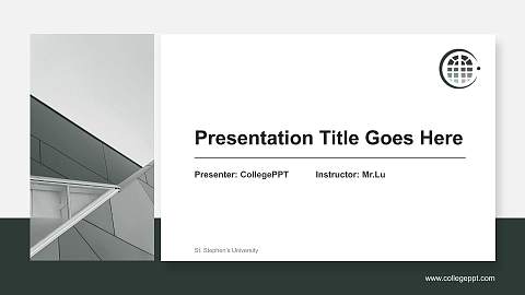 St. Stephen’s University General Purpose PPT Template