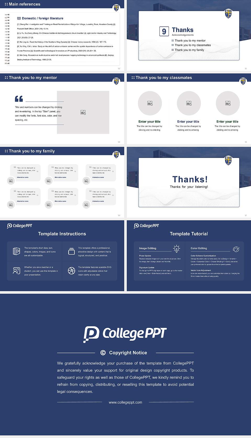 Crandall University Graduation Thesis Defense PPT Template16:9 ratio PPT effect preview image7
