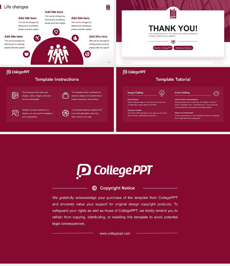 MacEwan University National Scholarship Defense PPT Template16:9 ratio PPT effect preview image4