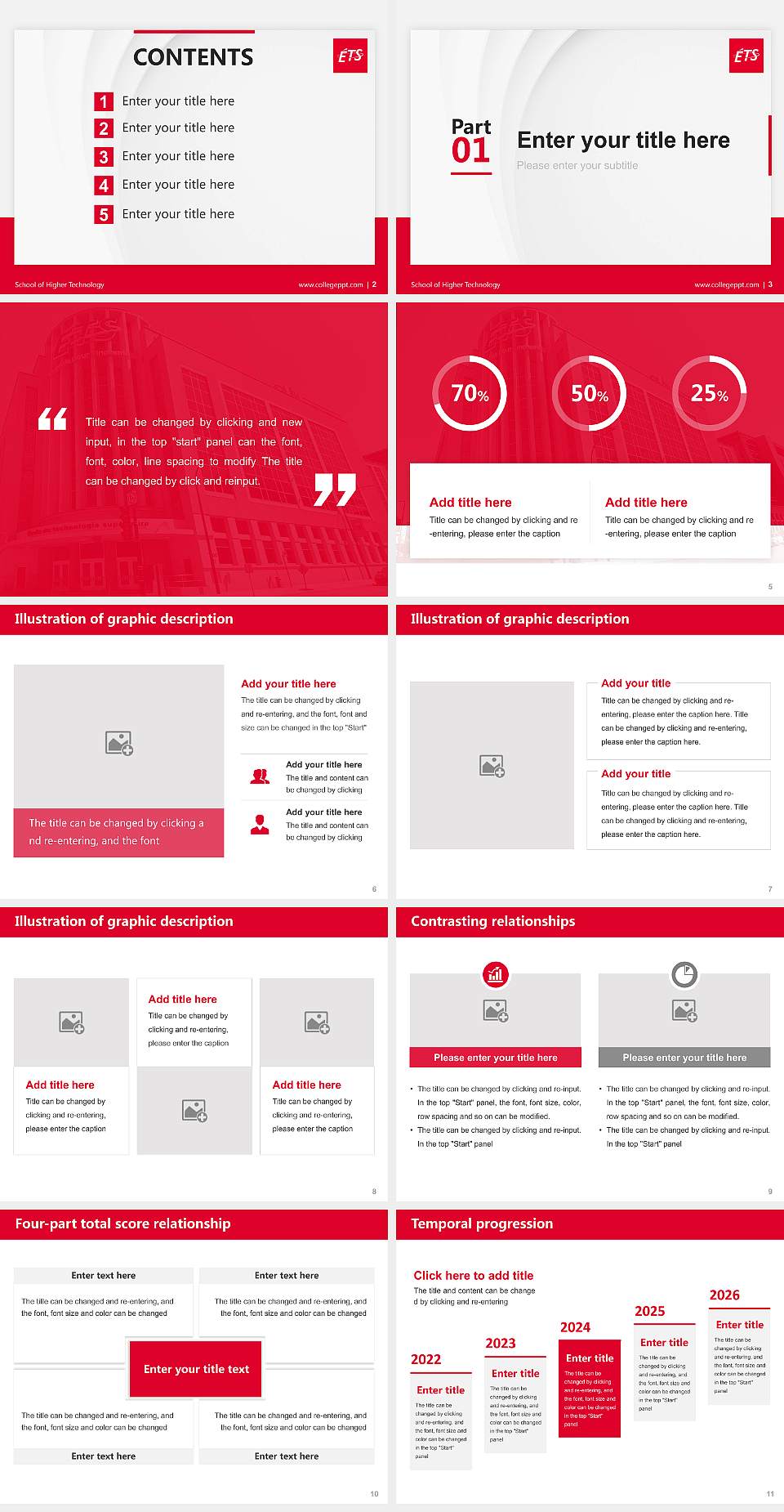 School of Higher Technology Thesis Proposal/Graduation Defense PPT Template4:3 ratio PPT effect preview image2