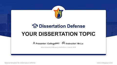 Akita University of Nursing and Welfare Graduation Thesis Defense PPT Template