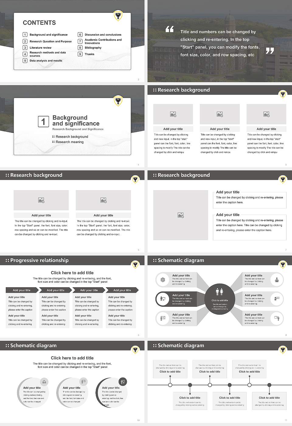 Dalhousie University Graduation Thesis Defense PPT Template16:9 ratio PPT effect preview image2