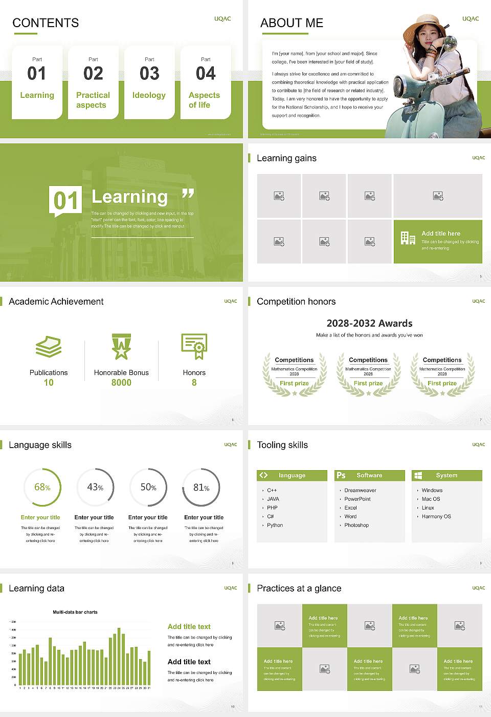 University of Quebec at Chicoutimi National Scholarship Defense PPT Template16:9 ratio PPT effect preview image2