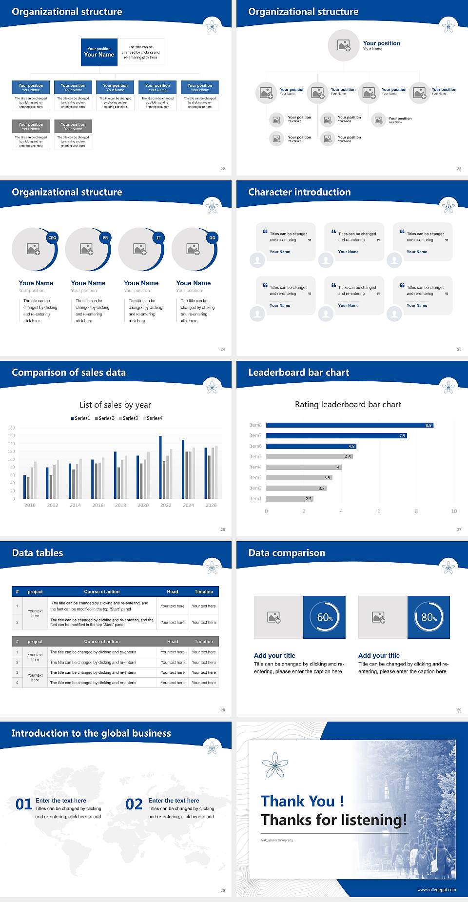Gakushuin University Academic Presentation/Research Findings Report PPT Template4:3 ratio PPT effect preview image4