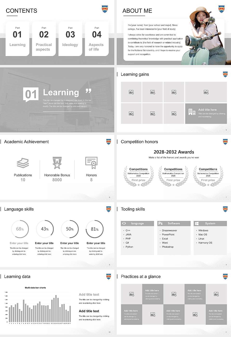 University of Plymouth National Scholarship Defense PPT Template16:9 ratio PPT effect preview image2