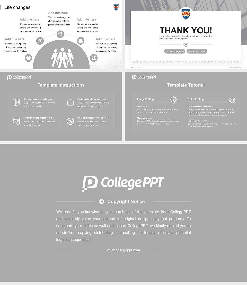 University of Plymouth National Scholarship Defense PPT Template16:9 ratio PPT effect preview image4