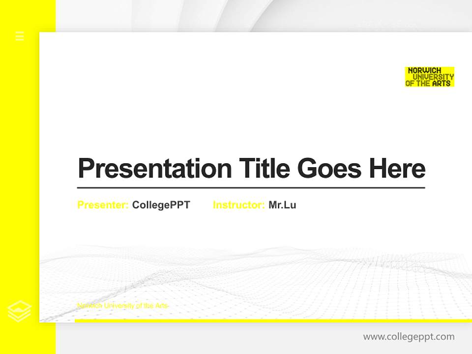 Norwich University of the Arts Thesis Proposal/Graduation Defense PPT Template4:3 ratio PPT effect preview image5