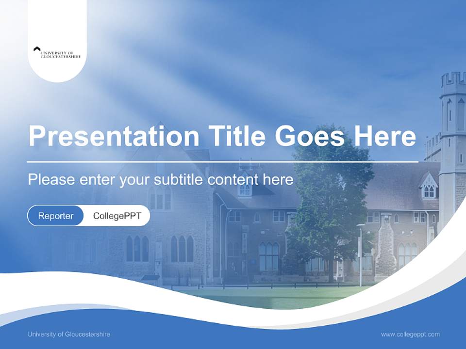University of Gloucestershire Lecture Sharing and Networking Event PPT Template4:3 ratio PPT effect preview image4