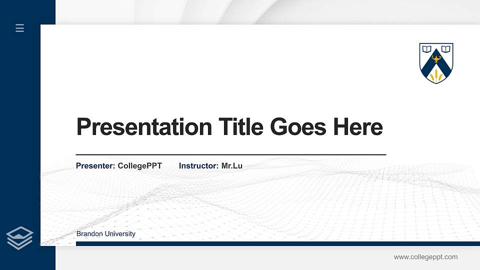 Brandon University Thesis Proposal/Graduation Defense PPT Template16:9 ratio PPT effect preview image