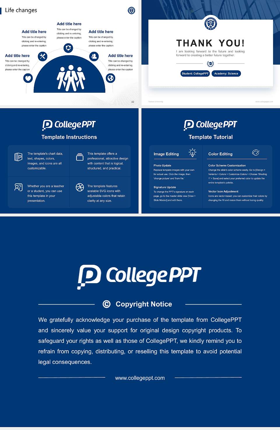Yonsei University National Scholarship Defense PPT Template4:3 ratio PPT effect preview image4