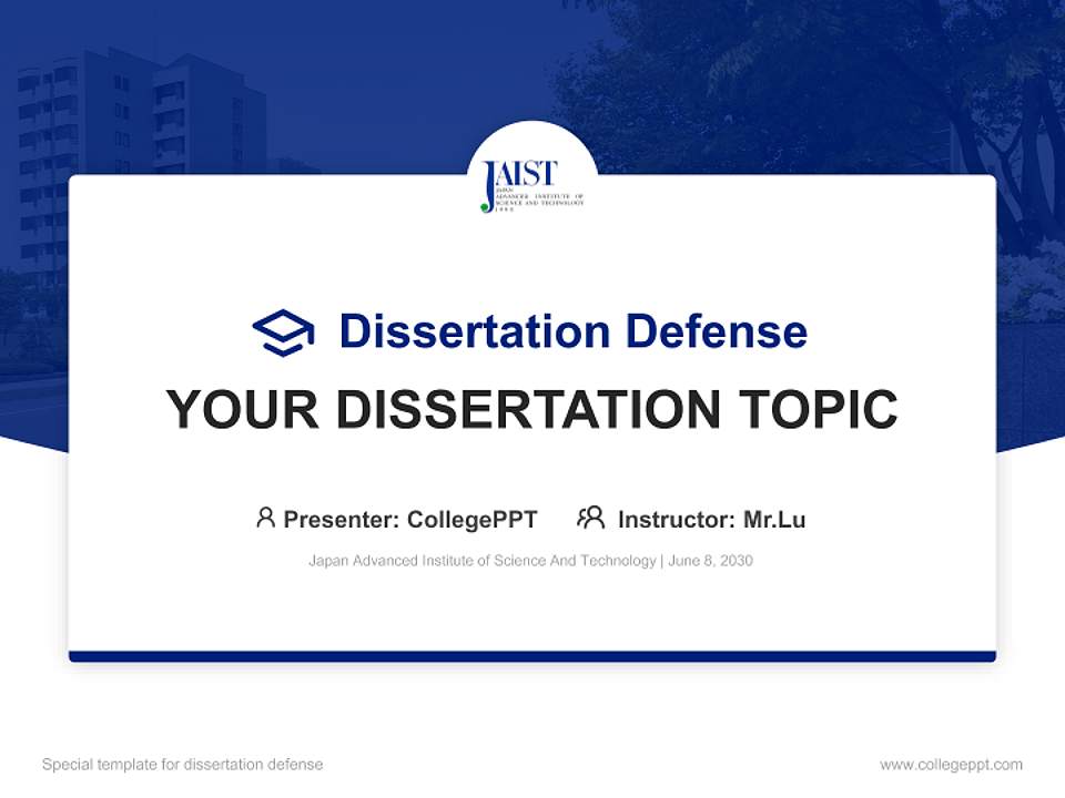 Japan Advanced Institute of Science And Technology Graduation Thesis Defense PPT Template4:3 ratio PPT effect preview image7