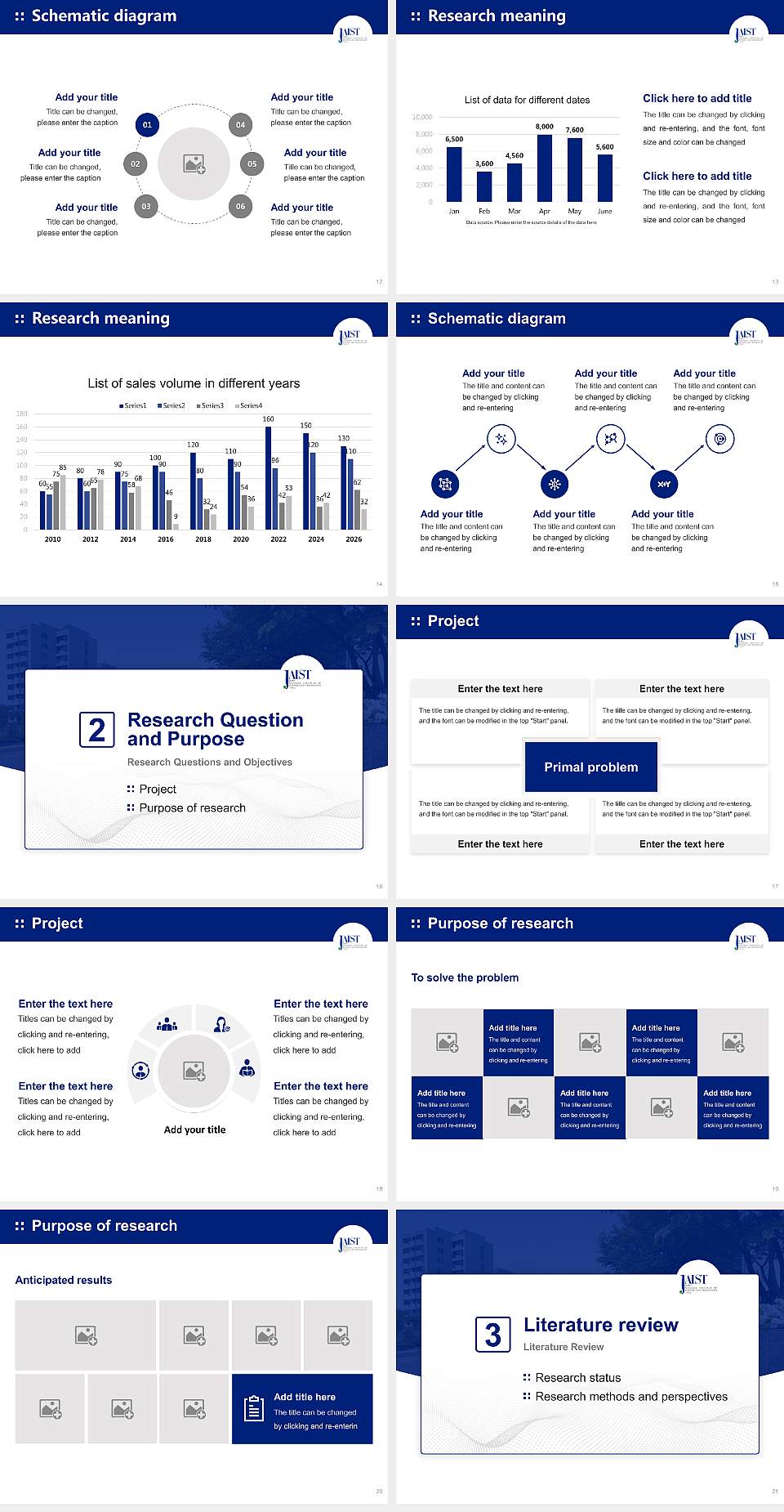Japan Advanced Institute of Science And Technology Graduation Thesis Defense PPT Template4:3 ratio PPT effect preview image3