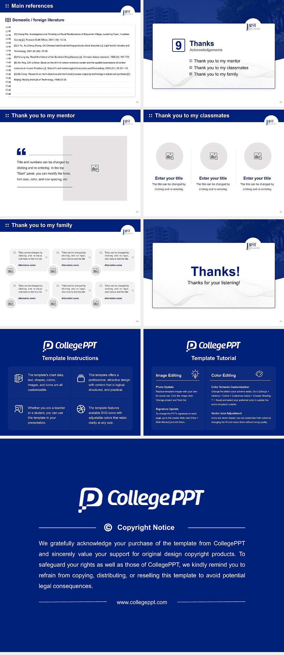 Japan Advanced Institute of Science And Technology Graduation Thesis Defense PPT Template4:3 ratio PPT effect preview image7