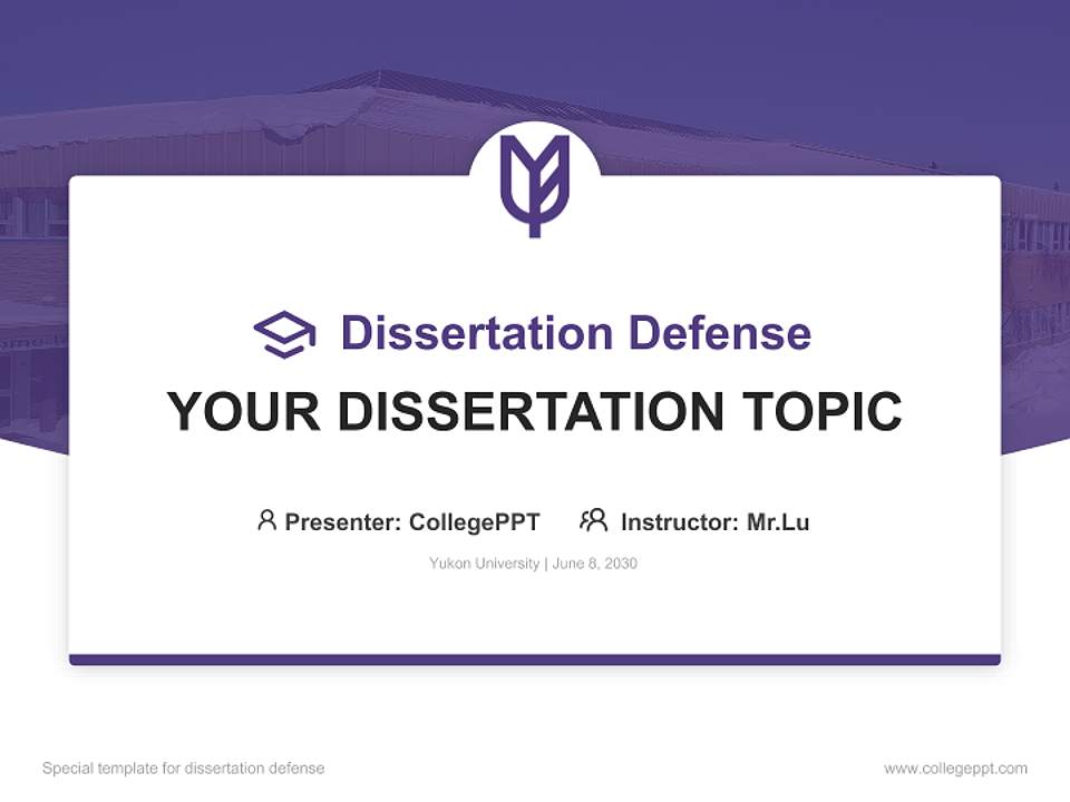 Yukon University Graduation Thesis Defense PPT Template4:3 ratio PPT effect preview image7
